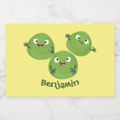 Gemüsesorten von Funny Brussels Cartoon Lebensmitteletikett (Einzelnes Label)