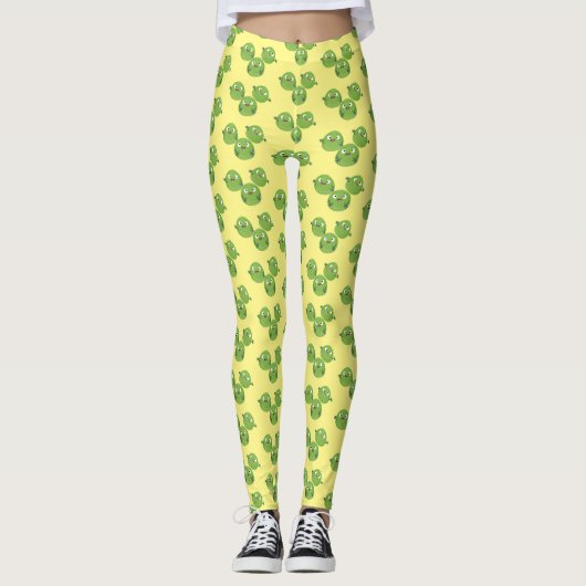 Gemüsesorten von Funny Brussels Cartoon Leggings (Vorderseite)