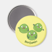 Gemüsesorten von Funny Brussels Cartoon Magnet (Vorderseite/Rückseite)