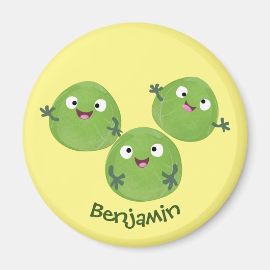 Gemüsesorten von Funny Brussels Cartoon Magnet (Vorne)