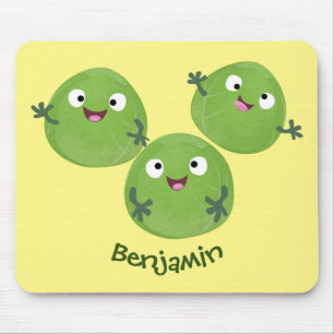 Gemüsesorten von Funny Brussels Cartoon Mousepad