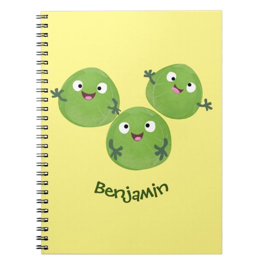 Gemüsesorten von Funny Brussels Cartoon Notizblock (Vorderseite)