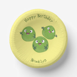 Gemüsesorten von Funny Brussels Cartoon Pappteller