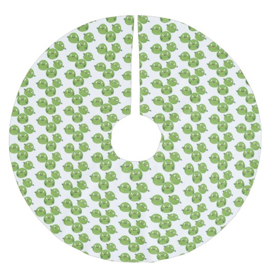 Gemüsesorten von Funny Brussels Cartoon Polyester Weihnachtsbaumdecke (Vorderseite)