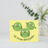 Gemüsesorten von Funny Brussels Cartoon Postkarte (Stehend Vorderseite)