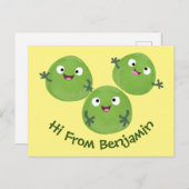 Gemüsesorten von Funny Brussels Cartoon Postkarte (Vorne/Hinten)