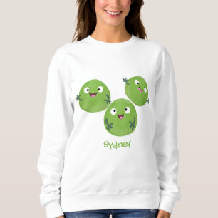 Gemüsesorten von Funny Brussels Cartoon Sweatshirt