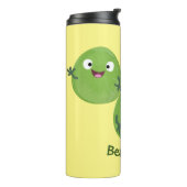 Gemüsesorten von Funny Brussels Cartoon Thermosbecher (Nach links gedreht)