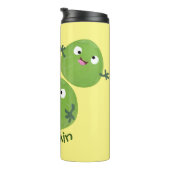 Gemüsesorten von Funny Brussels Cartoon Thermosbecher (Nach rechts gedreht)
