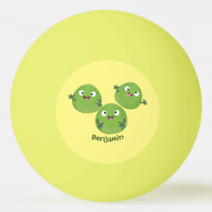 Gemüsesorten von Funny Brussels Cartoon Tischtennisball