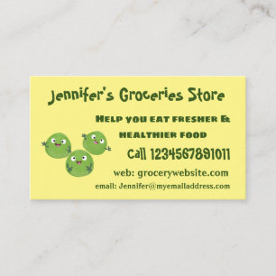 Gemüsesorten von Funny Brussels Cartoon Visitenkarte