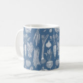 Gemüsestand Gemüse Kobalt Denim Kaffeetasse (Vorderseite Links)