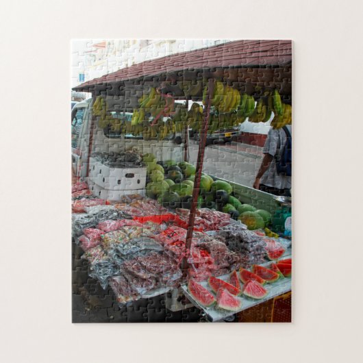 Gemüsestand Grenada Karibik. Puzzle (Vertikal)