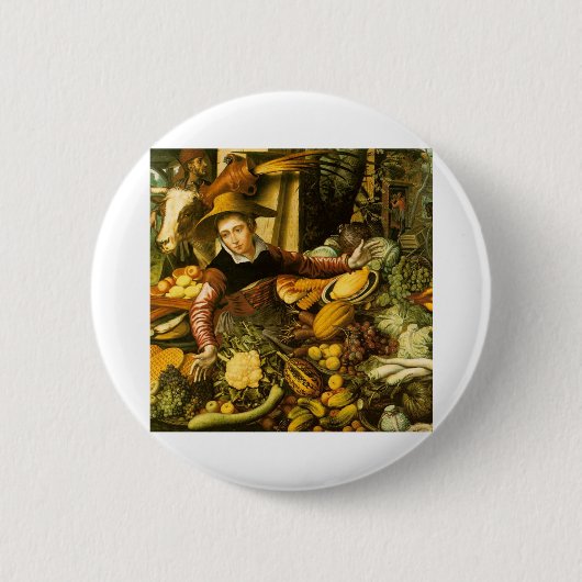 Gemüsestand Knopf Button (Vorderseite)