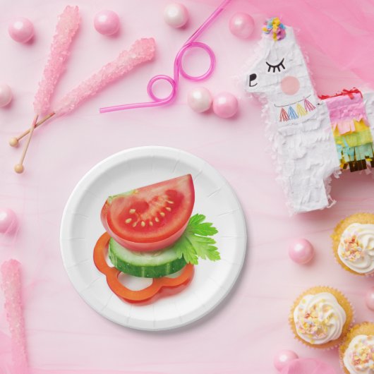 Gemüsestücke, frisch pappteller (Party)