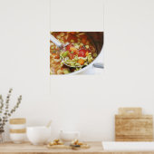 Gemüsesuppe in Pfanne Poster (Küche)