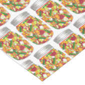 Gemüsesuppe Zuhause Canning Jars Kochen Tischdecke (Schrägansicht)
