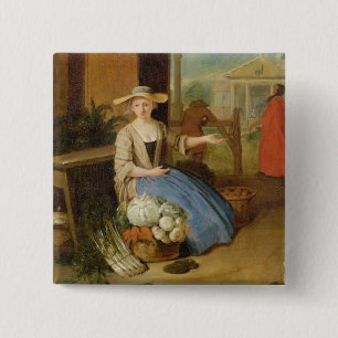 Gemüseverkäufer, Covent Garten, c.1726 (Öl auf Button