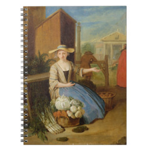 Gemüseverkäufer, Covent Garten, c.1726 (Öl auf Notizblock