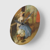 Gemüseverkäufer, Covent Garten, c.1726 (Öl auf PA Runde Wanduhr (Winkel)