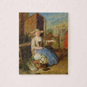 Gemüseverkäufer, Covent Garten, c.1726 (Öl auf  Puzzle