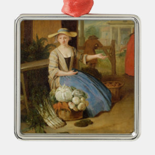 Gemüseverkäufer, Covent Garten, c.1726 (Öl auf Silbernes Ornament