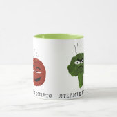 Gemüsewortspiellustiger blöder Veggie-humorvolle Tasse (Zentrum)