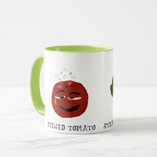 Gemüsewortspiellustiger blöder Veggie-humorvolle Tasse (Vorderseite Links)