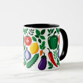 Gemüster Muster Tasse (VorderseiteRechts)