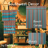 Gemustert Aquamarin, Rost, braun Badematte