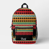 Gemustert Bedruckter Rucksack (Vorderseite)