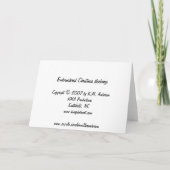 Gemustert bestickte WeihnachtsStrümpfe Feiertagskarte (Rückseite)