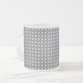 Gemustert Blau und Braun Mattglastasse (Vorderseite Links)