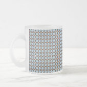Gemustert Blau und Braun Mattglastasse (Links)
