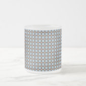 Gemustert Blau und Braun Mattglastasse (Mittel)