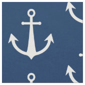 Gemustert-Blaues Ankersymbol Stoff (Nahaufnahme)