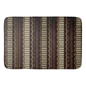 Gemustert Brown, Gold, Creme Badematte (Vorderseite)