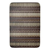 Gemustert Brown, Gold, Creme Badematte (Vorderseite Vertikal)