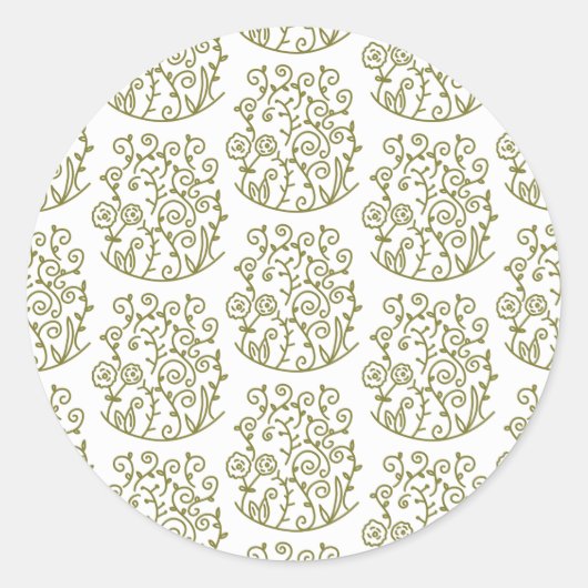 gemustert drehen runder aufkleber (Vorderseite)