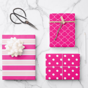 Gemustert Geschenkpapier Set