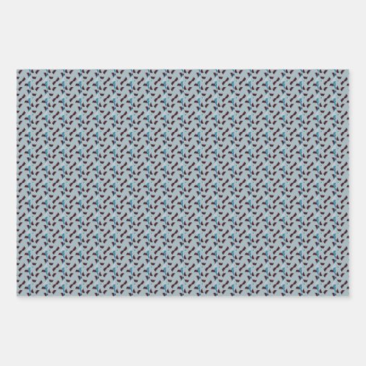 Gemustert Geschenkpapier Set (Vorderseite 2)