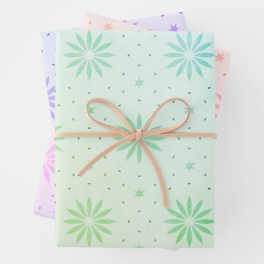 Gemustert Geschenkpapier Set (Beispiel)