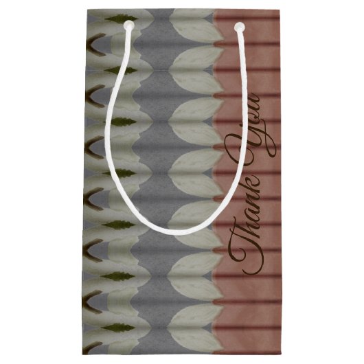 Gemustert grau und braun kleine geschenktüte (Vorderseite)