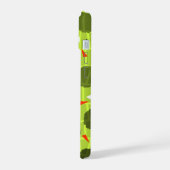 Gemustert grün iPhone 15 hülle (Linke Seite)