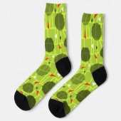 Gemustert grün socken (Linkes Detail)