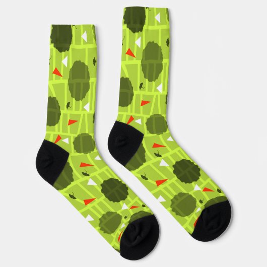Gemustert grün socken (Rechts)