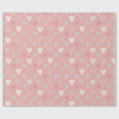 Gemustert Hearts Valentine Geburtstag Geschenkpapier (Flach)
