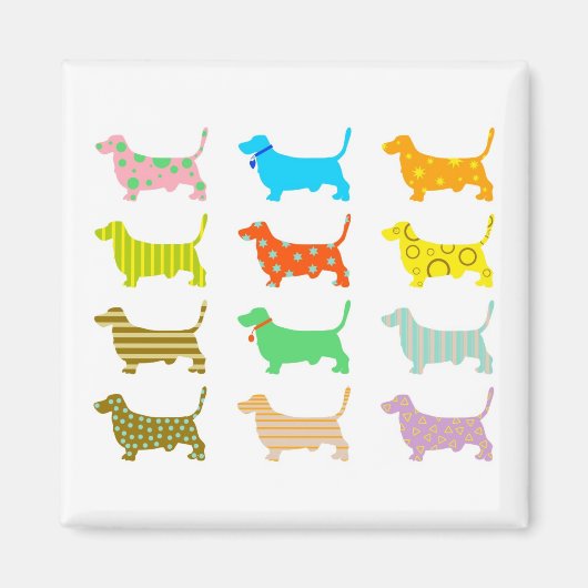 gemustert-Hunde Magnet (Vorne)