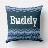 Gemustert in blau kissen (Rückseite)