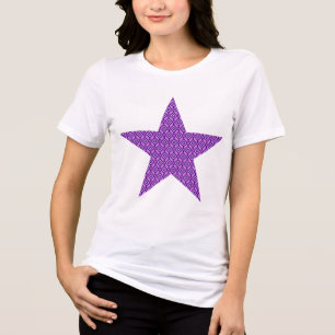 Gemustert in Diamanten - violett und orchid Tri-Blend Shirt